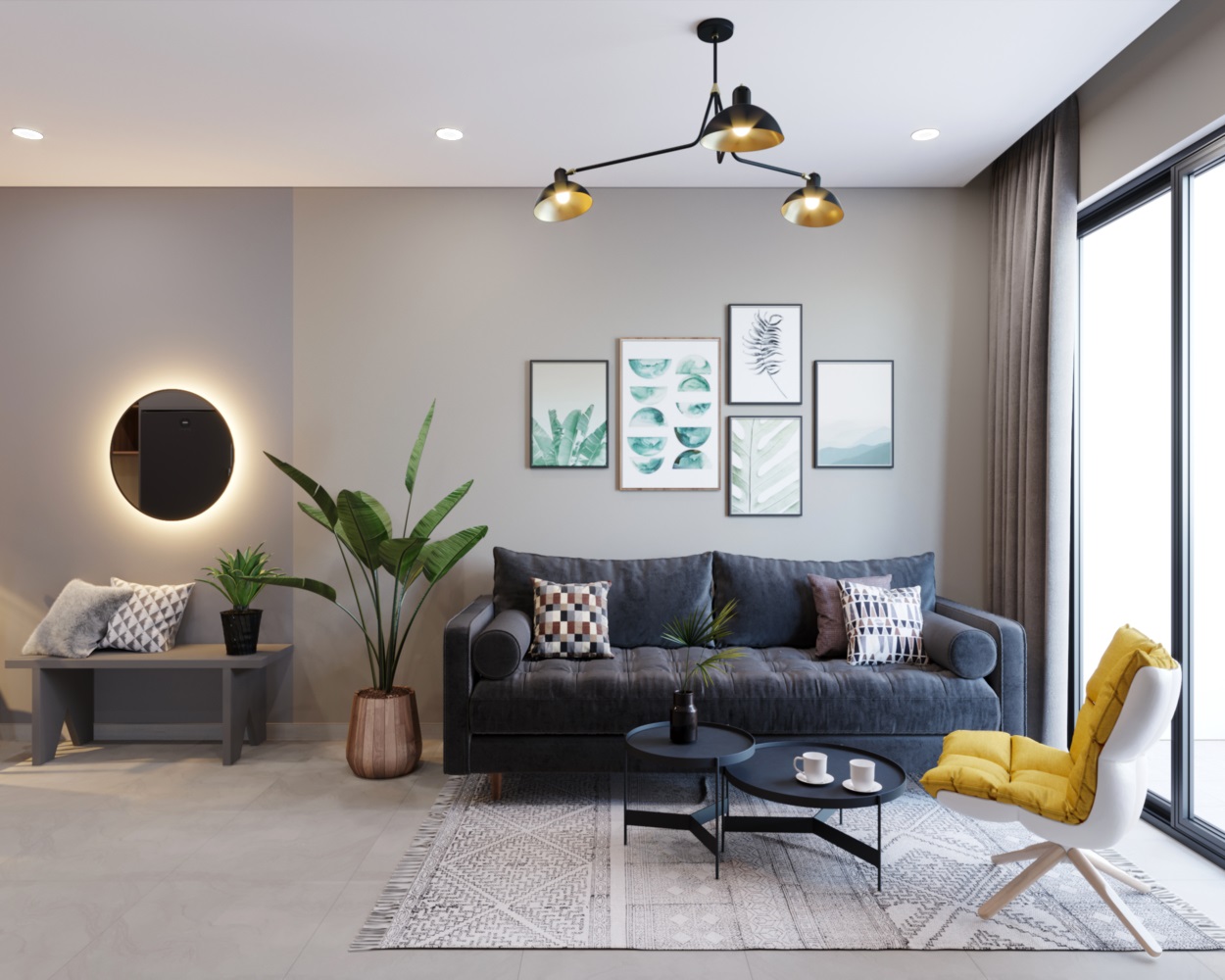 [ Celadon Emerald ] Thiết kế căn hộ 2 phòng ngủ– C 01 – Gói Style